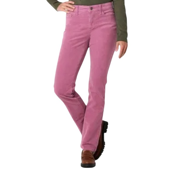 NWT🌺St. John’s Bay•Mid Rise Straight Pink Corduroy Pants - Picture 1 of 9